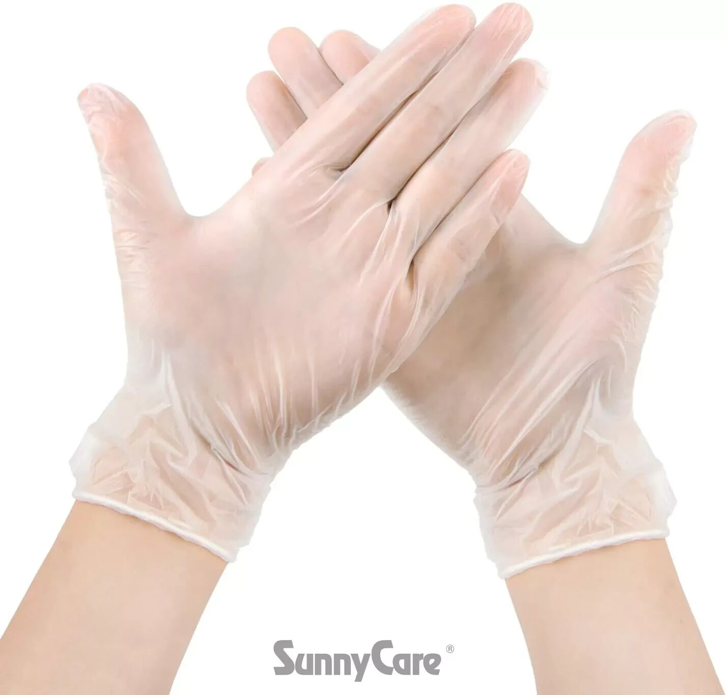 100 SunnyCare #7501 Synthetic Vinyl Gloves Powder Free (Latex/DOP Free) – S