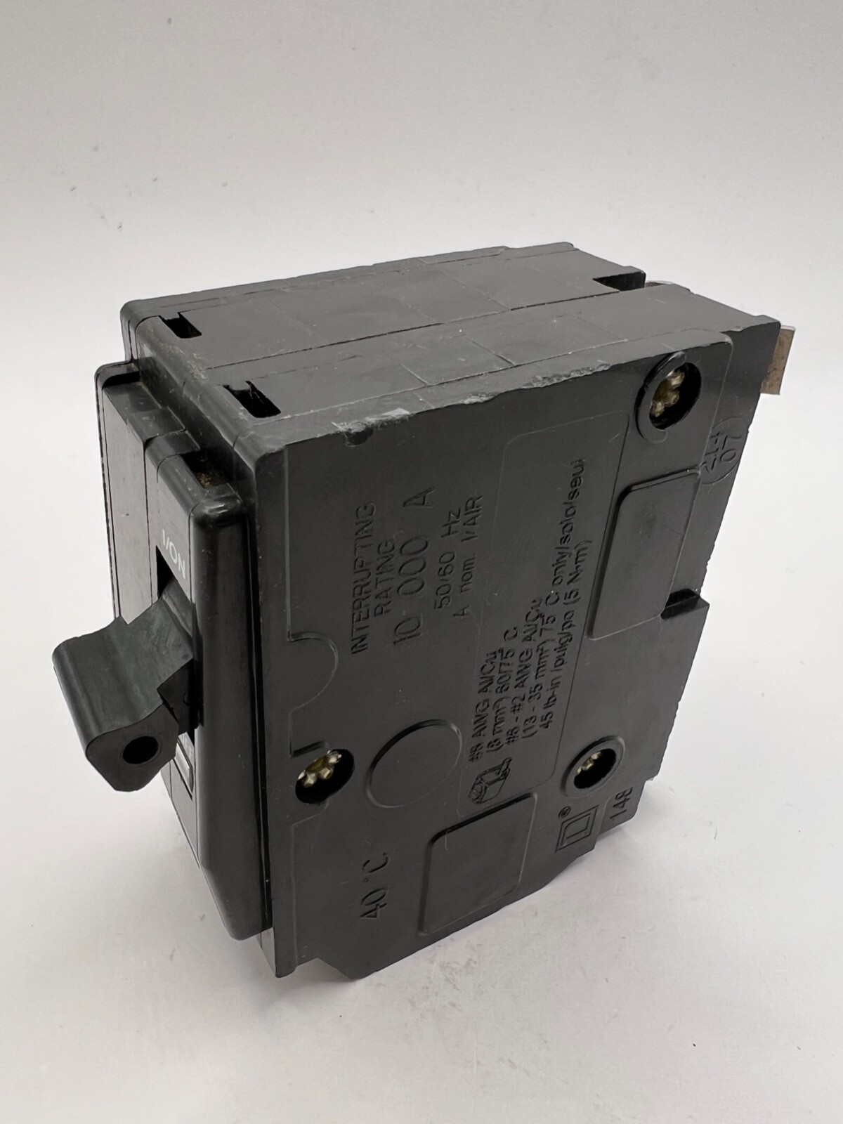 Square D QO240 2 Pole 40 Amp 120/240 V AC Type QO Plug In Yellow Circuit Breaker