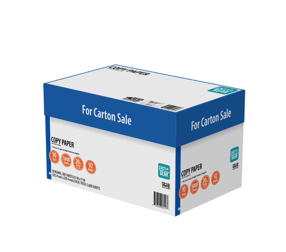 Case Copy Printer Printing Paper 8 1/2 x 11 Letter Size 10 Reams 5000 Sheets