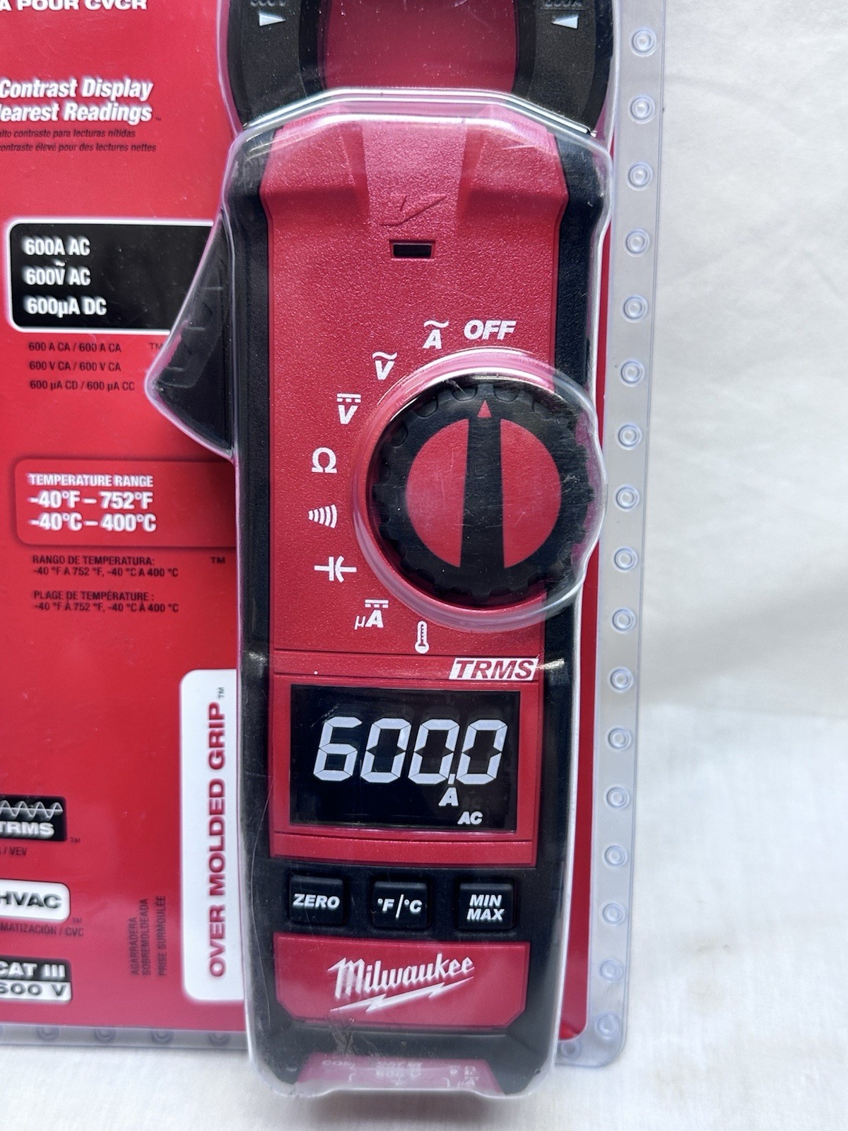 Milwaukee 2236-20 Clamp Meter for HVAC/R – Red