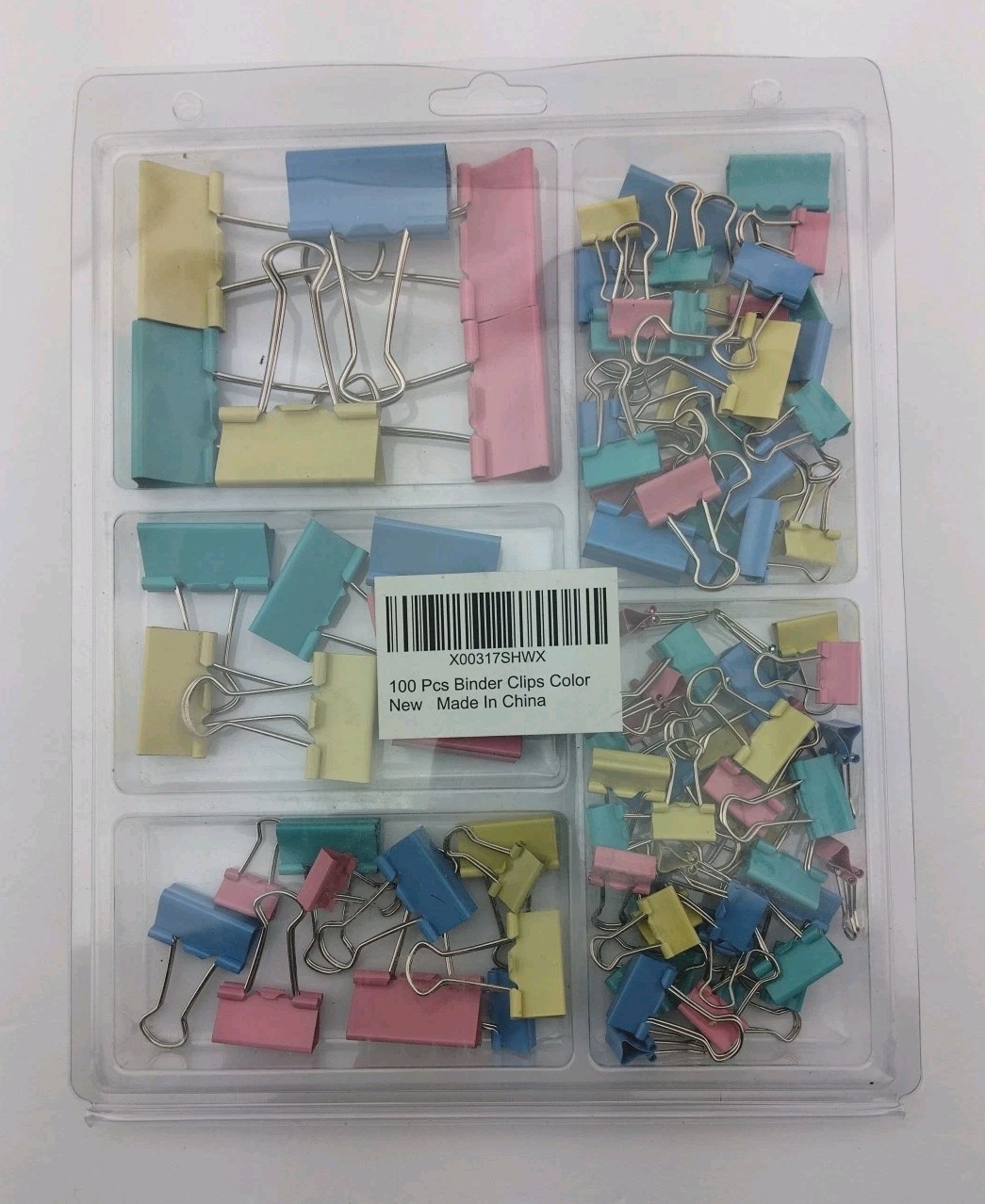 OWLKELA 98 Pcs Colored Binder Clips, Paper Clamps, Paper Binder Clips, Assorted