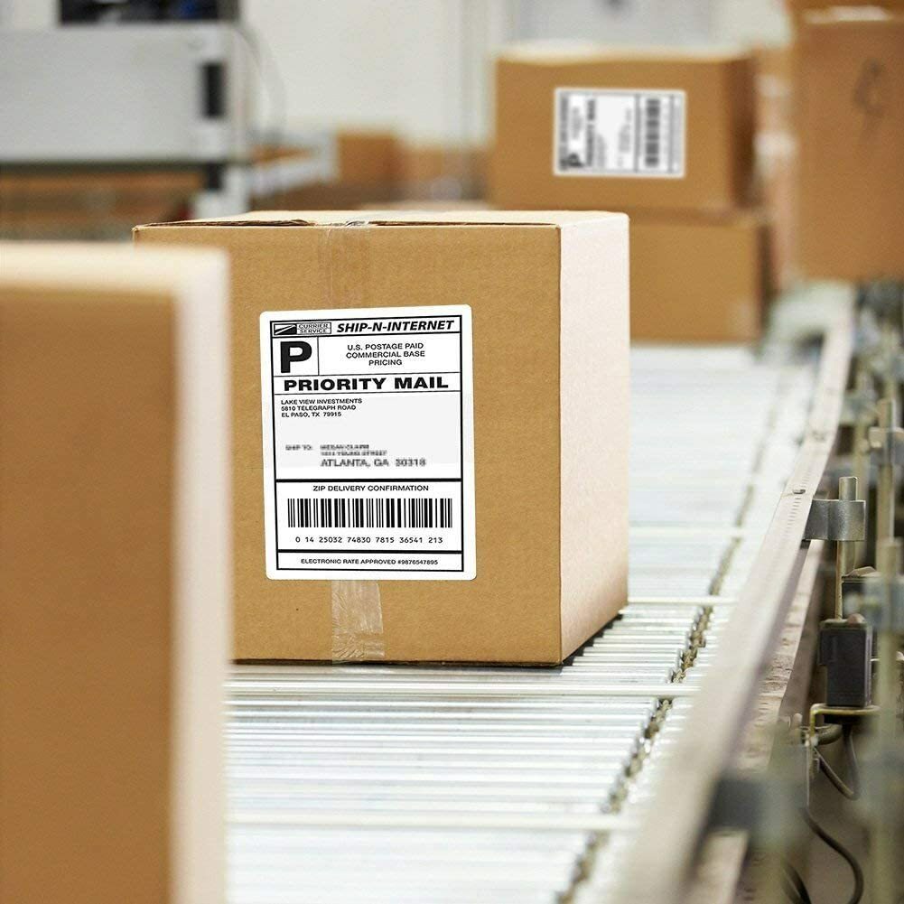 110 Sheets 220 Half Sheet Shipping Labels 8.5 x 5.5 Self Adhesive 200 + 20 EXTRA