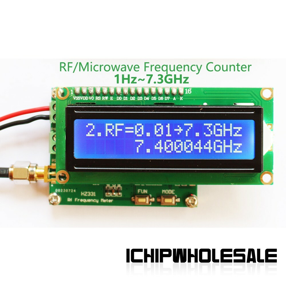 HZ331 Small HF RF Frequency Meter Counter 2.4G 3G 5.8G 6G 7G 1Hz~7.3GHz 500 kHz