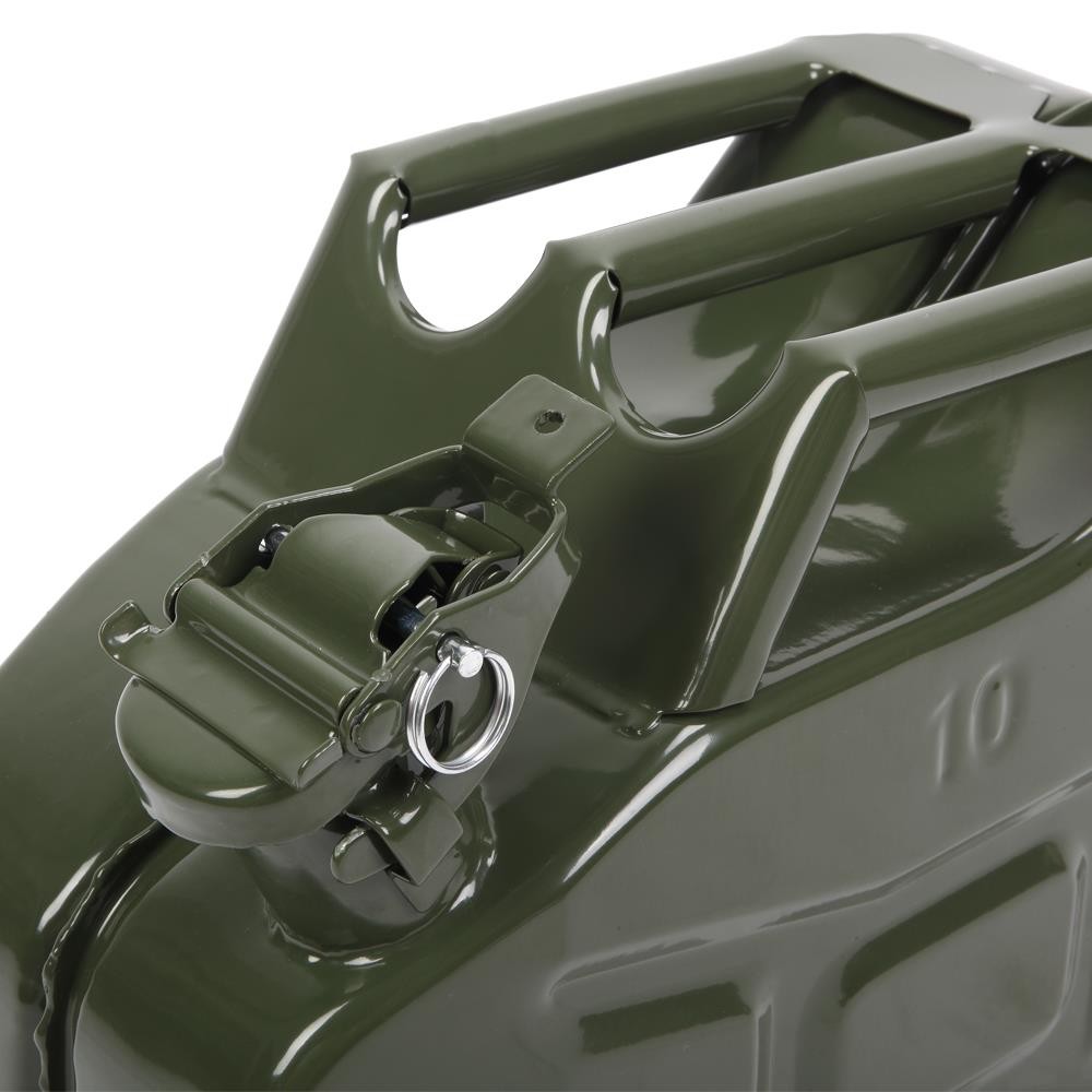 New Durable Fuel Can 10L 0.8mm Steel Gasoline Gas Fuel Tank Military Emergency