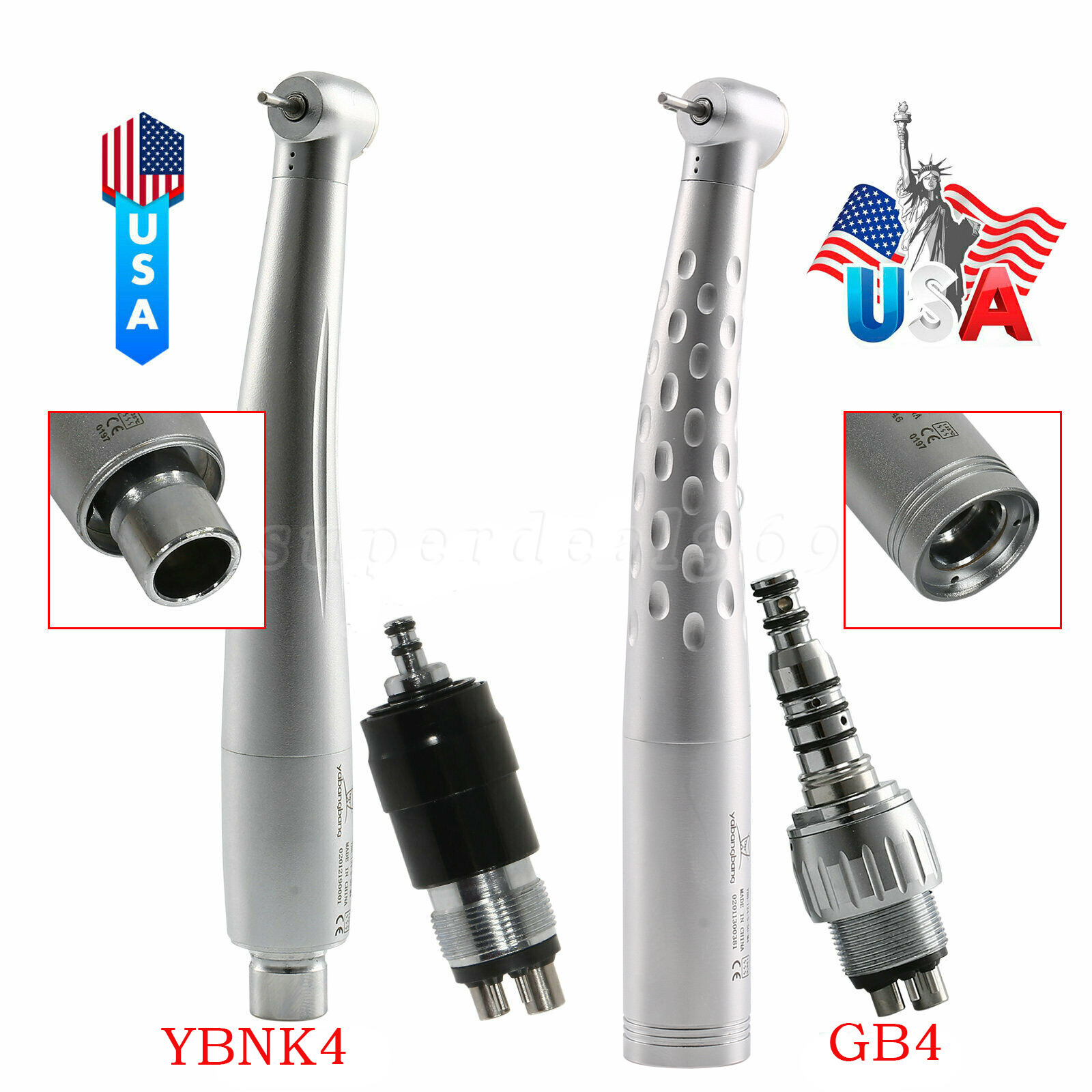 1-5Pcs Kavo/NSK Style Dental High Speed Handpiece w/ 4Hole Coupler GB4/YBNK4