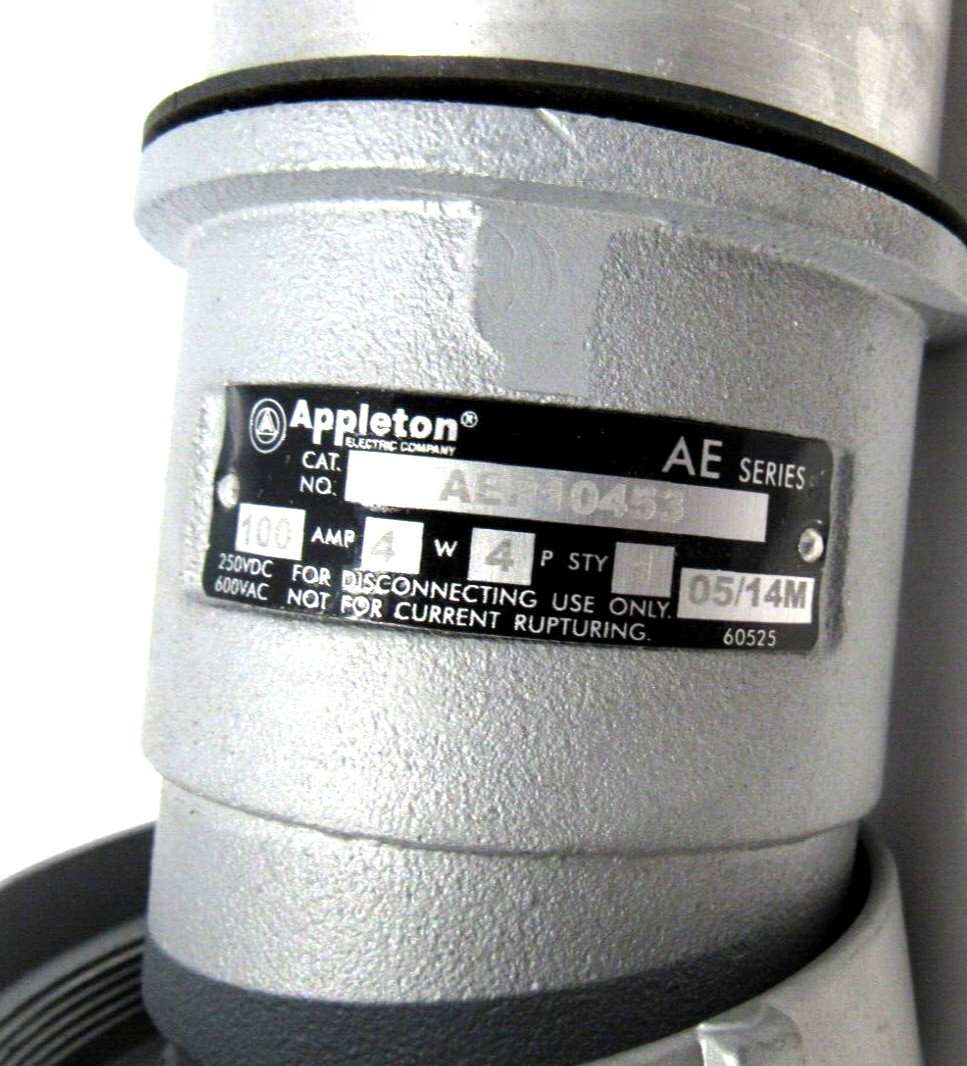 NEW APPLETON AEP10453 100A AE PLUG 4W4P