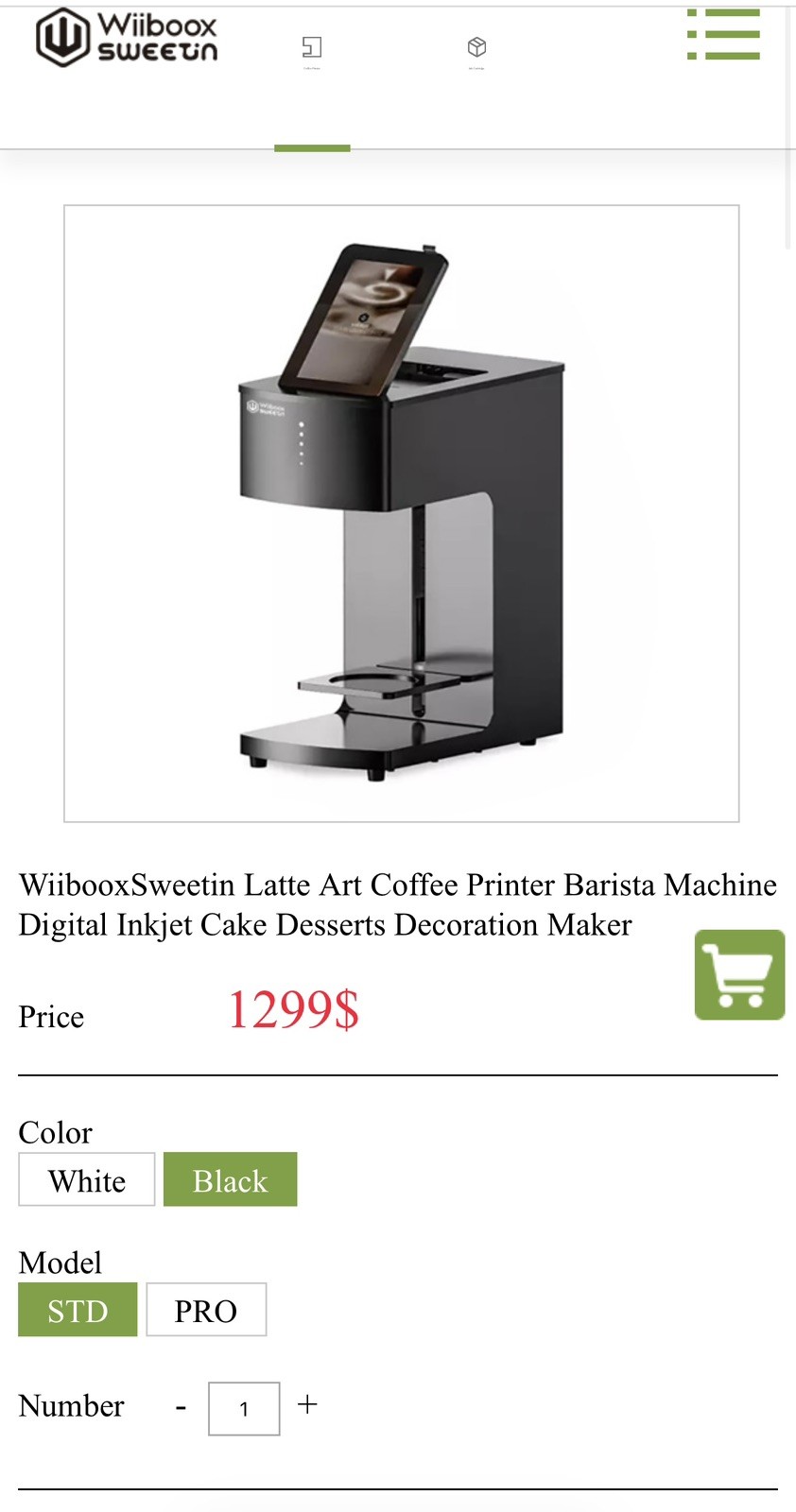 2022 Wiiboox Sweetin Coffee Printer