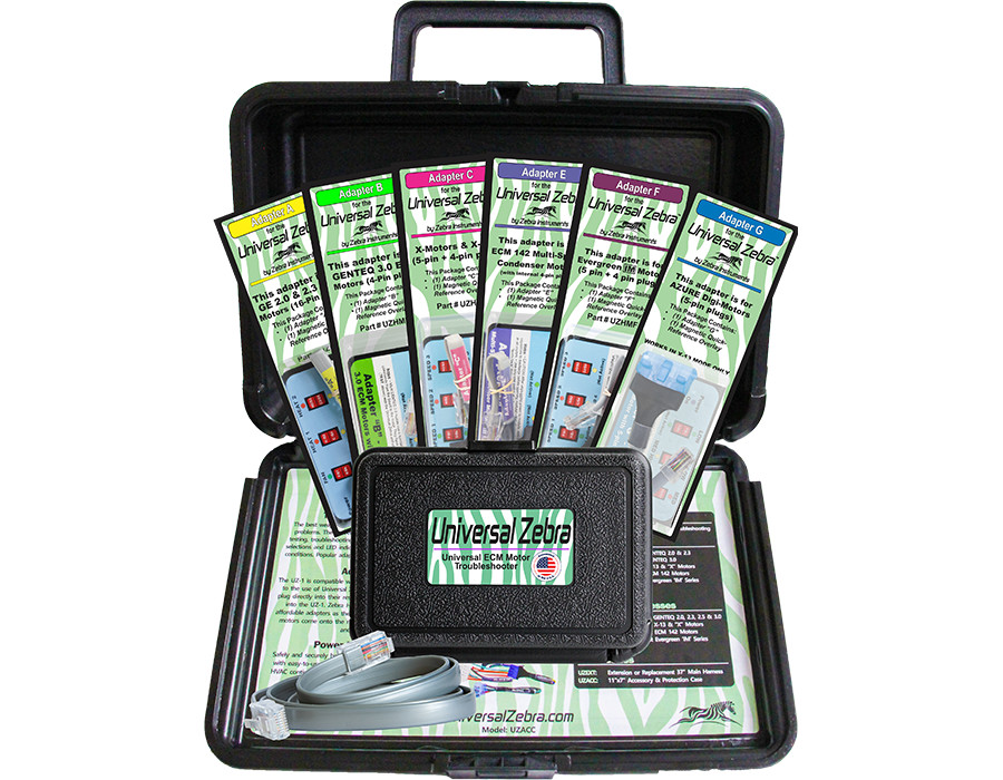 Zebra Instruments UZPLUS Universal Zebra ECM Motor Tester & Adapters