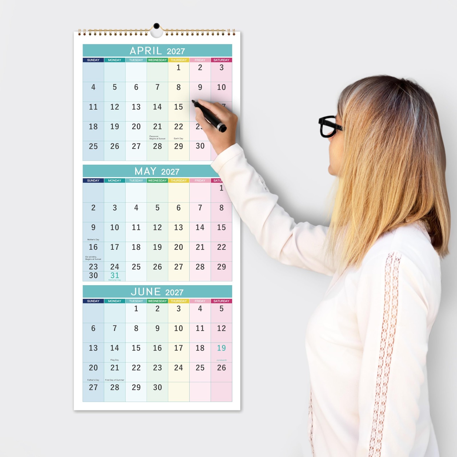 2027 Wall Calendar – 3 Month Calendar 2027 Display(Folded in a Month), JAN. 2…