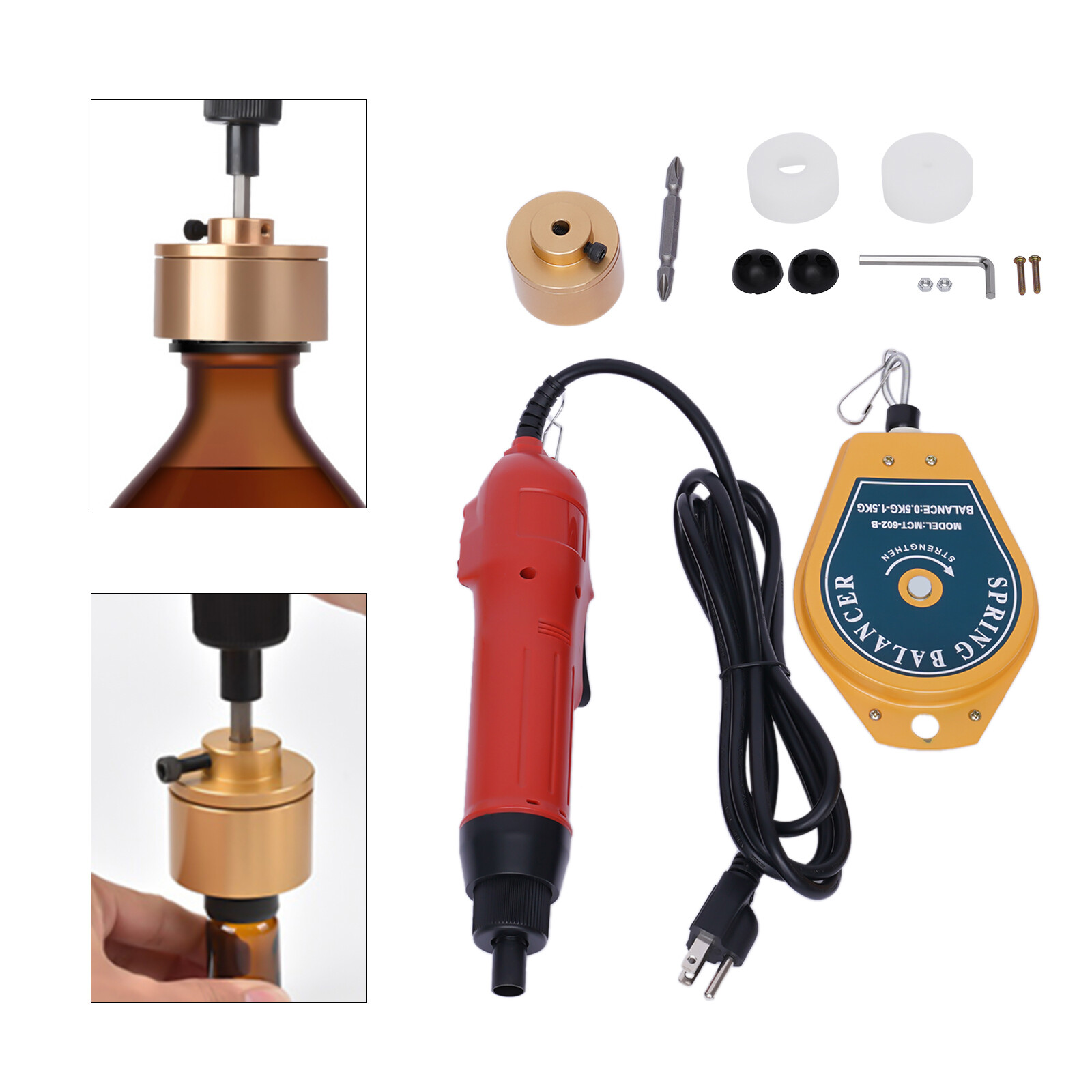 Electric Bottle Capping Machine Manual Screw Capper Cap Sealing Tool 10-30mm