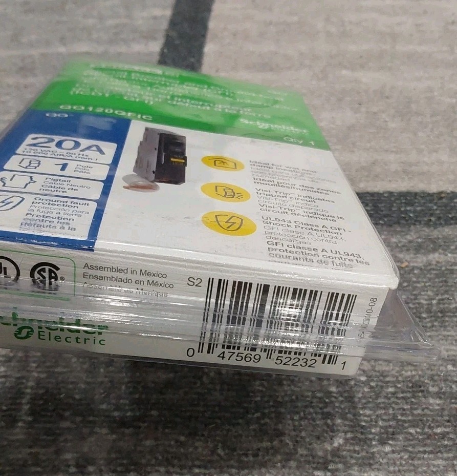 Square D QO120GFIC Circuit Breaker and Ground Fault Circuit Interrupter GFI U