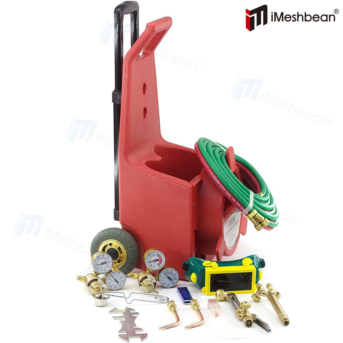 HVAC Portable Oxygen Acetylene Welding Cutting Torch Kit w/ Carrying Case & Tank