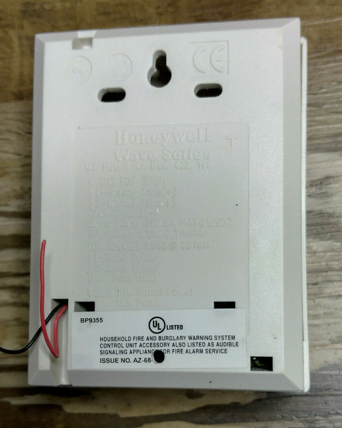 Honeywell Wave Series Siren 106 dB 500 mA 12 VDC / Speaker 85 dB 8 Ohm 10 W/15 W