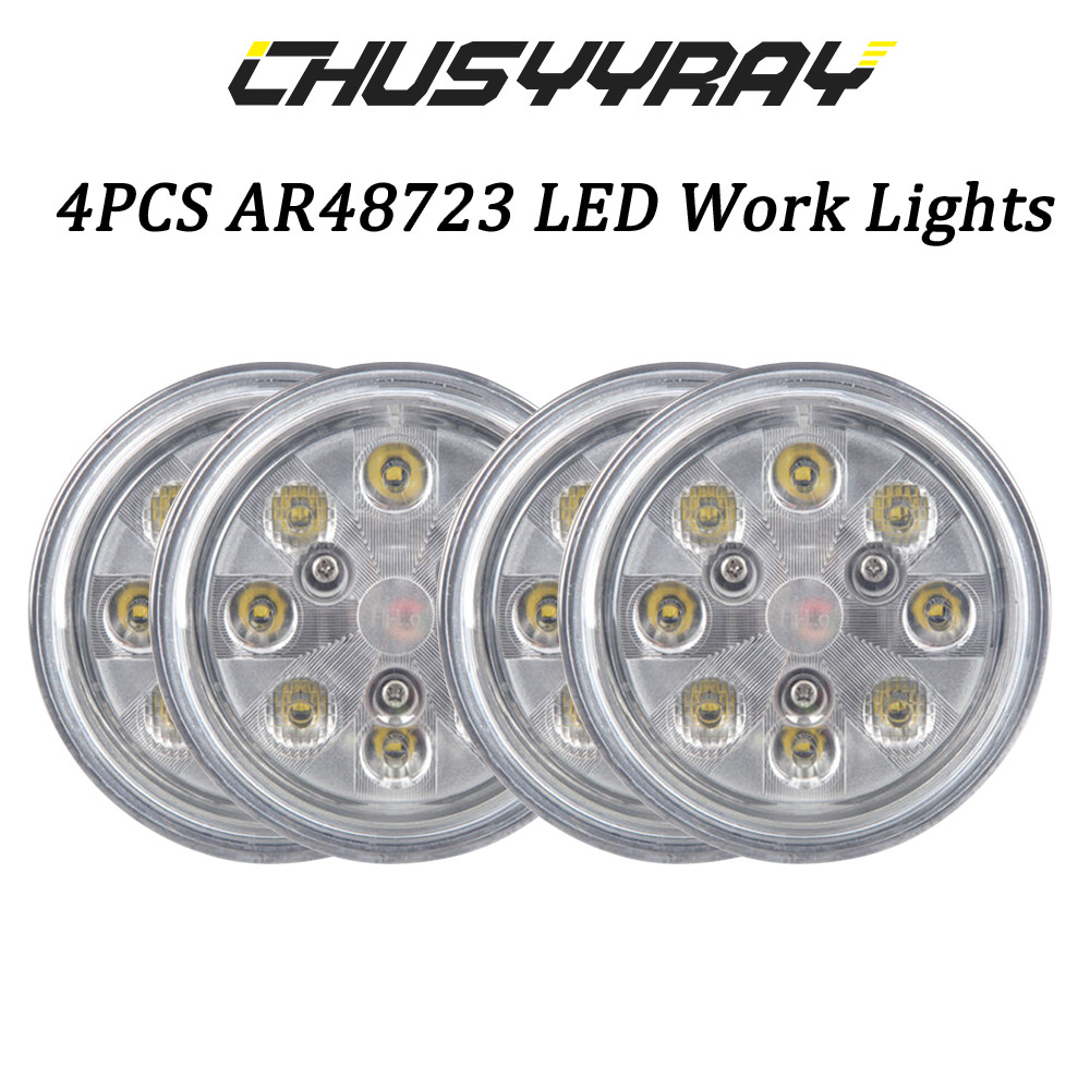 4PCS LED Work Lights Headlights For Deere Sprayer 6100,6500,6600,6700