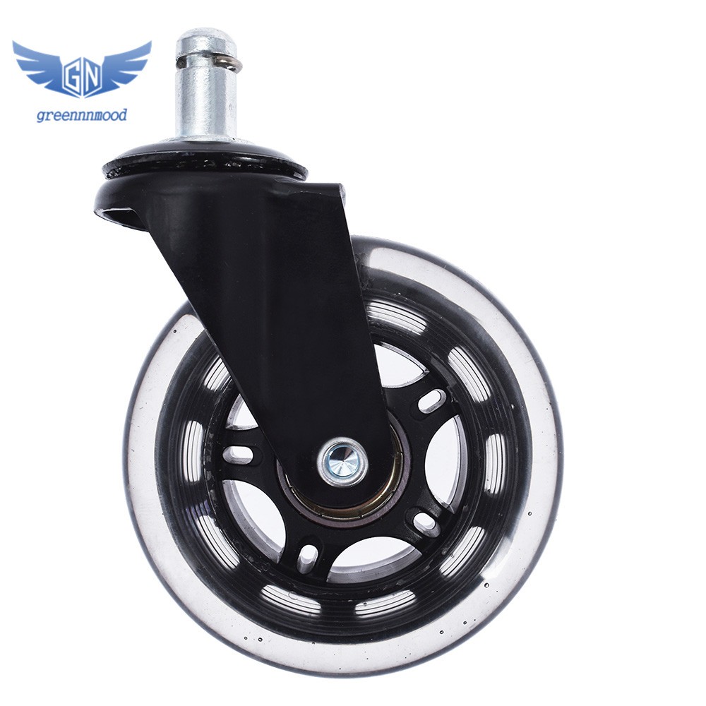5PC 3 inch Heavy Duty Office Chair Caster Rubber Swivel Wheels Replacement Set