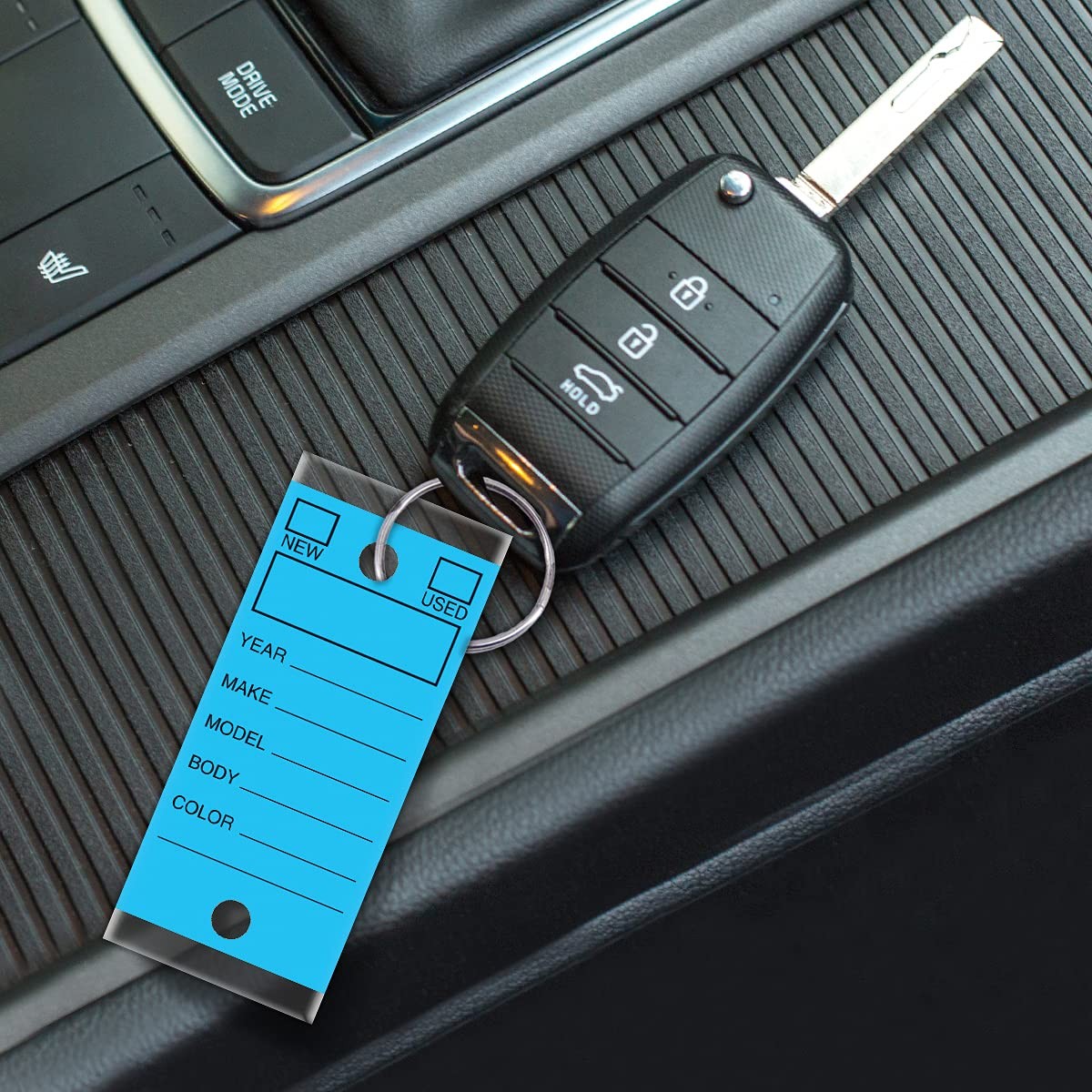 Versa-Tags 250 Per Box, Self-Protecting Paper Key Tags 250 Tags, Solid Blue