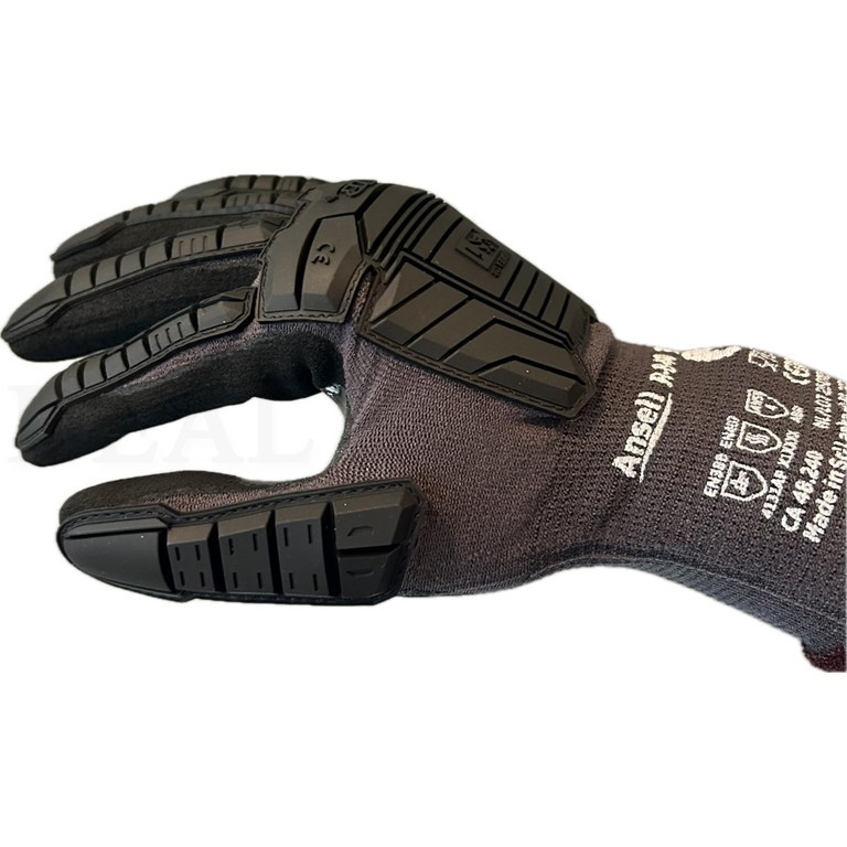 Ansell Unisex Ringer R-840 Black Impact Gloves Pair Size 9 (M) Lot of 2 Pairs