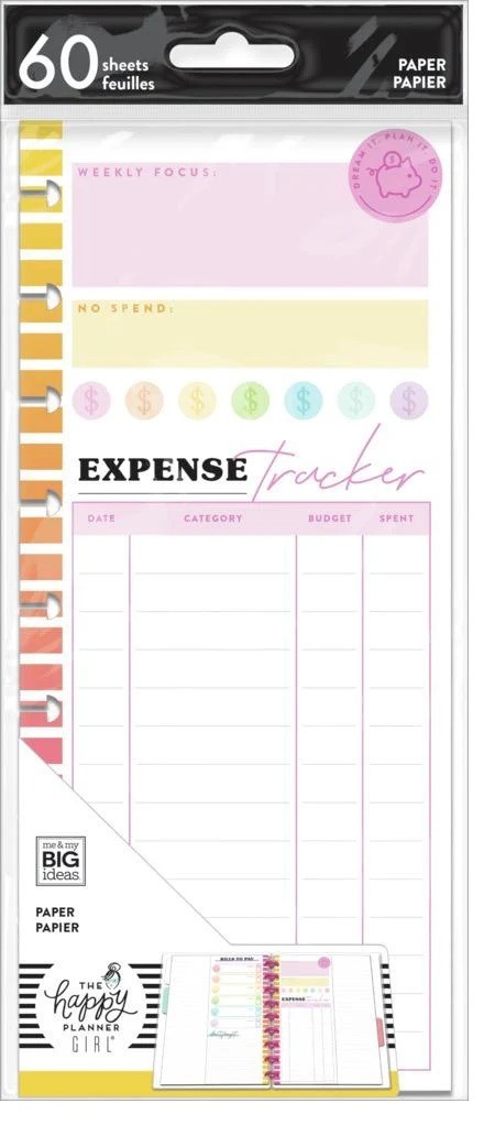 The Happy Planner Savvy Saver Classic Budget Tracker, 4.125 x 9.25”, 60 Sheets