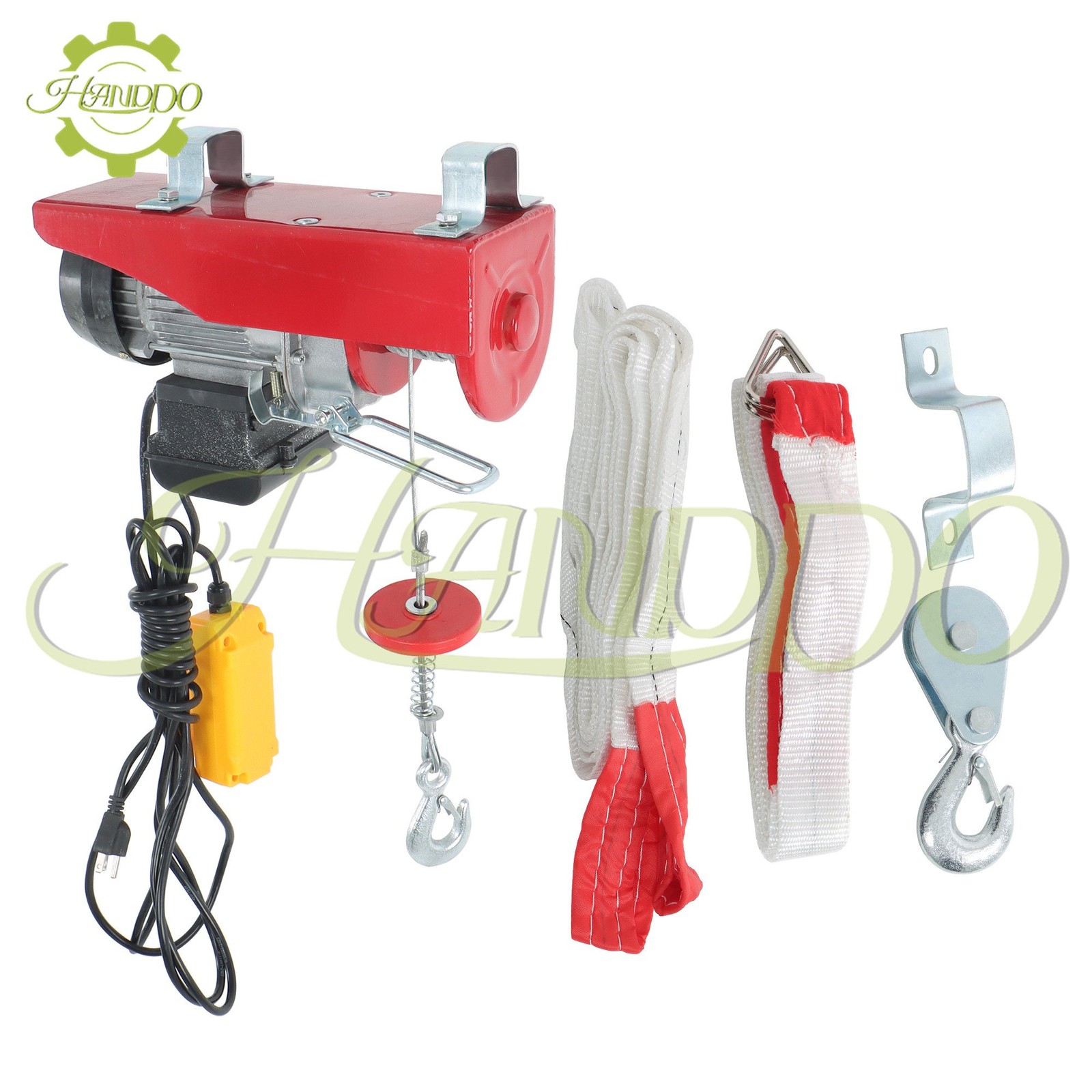 440lbs/ 200kg Electric Hoist with 14 FT Wired Remote Control 110V 510W Motor