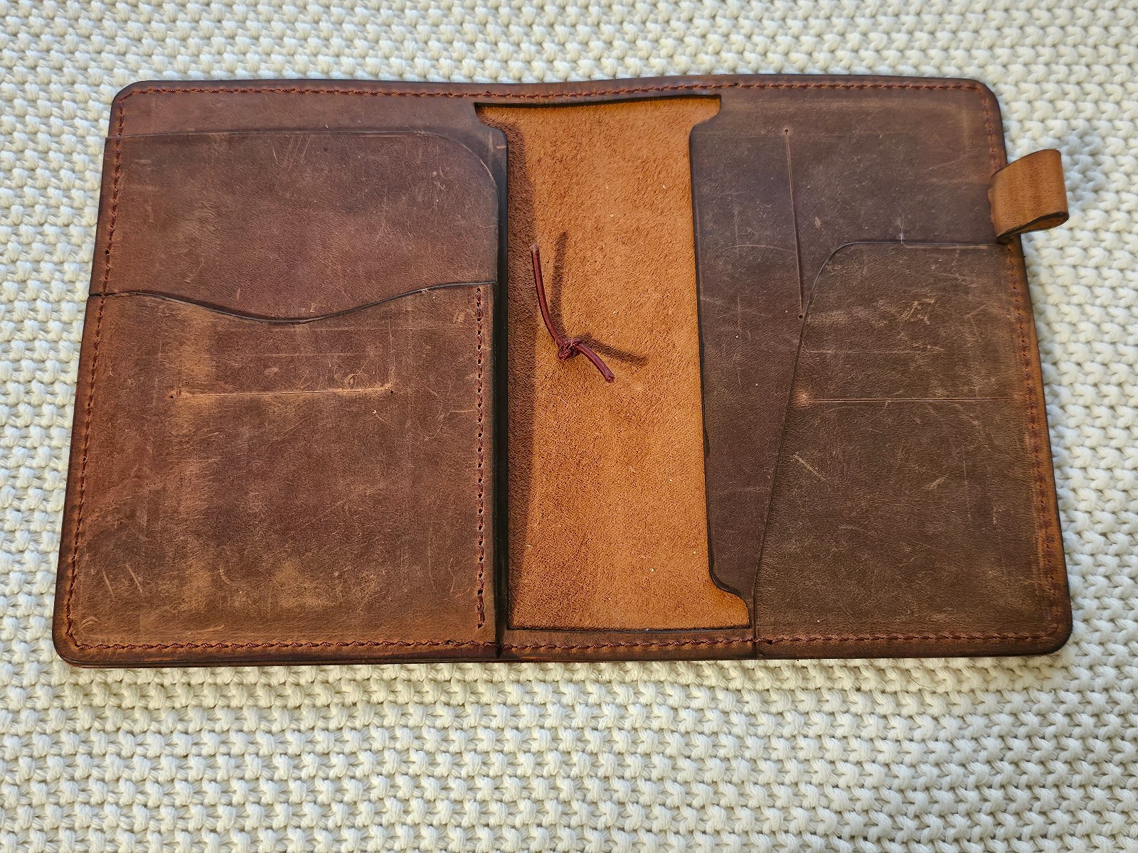 A6 Leather Slip Cover with Front Pocket w/ A6 Half Year Stalogy Included