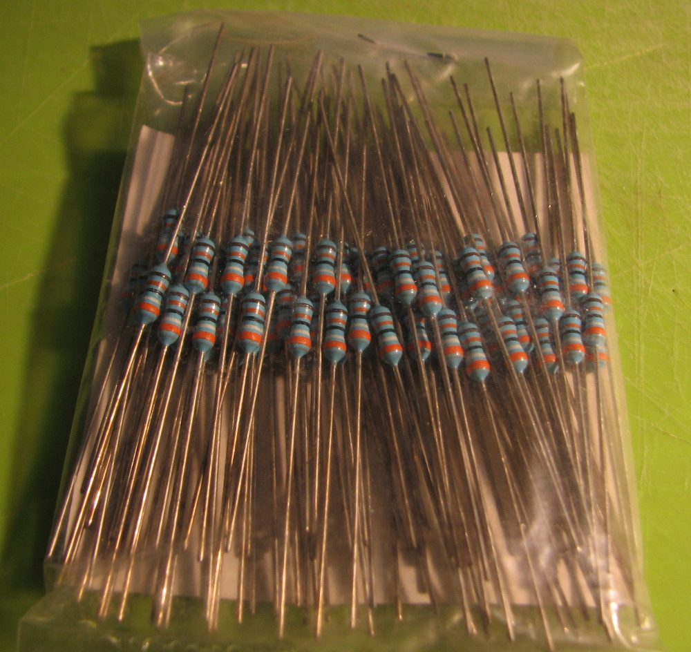 100qty 390k TransOhm Resistor 1/4W 1% NOS