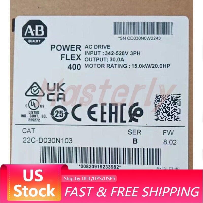Allen-Bradley 22C-D030N103 PowerFlex 400 15KW 20HP AC Tax