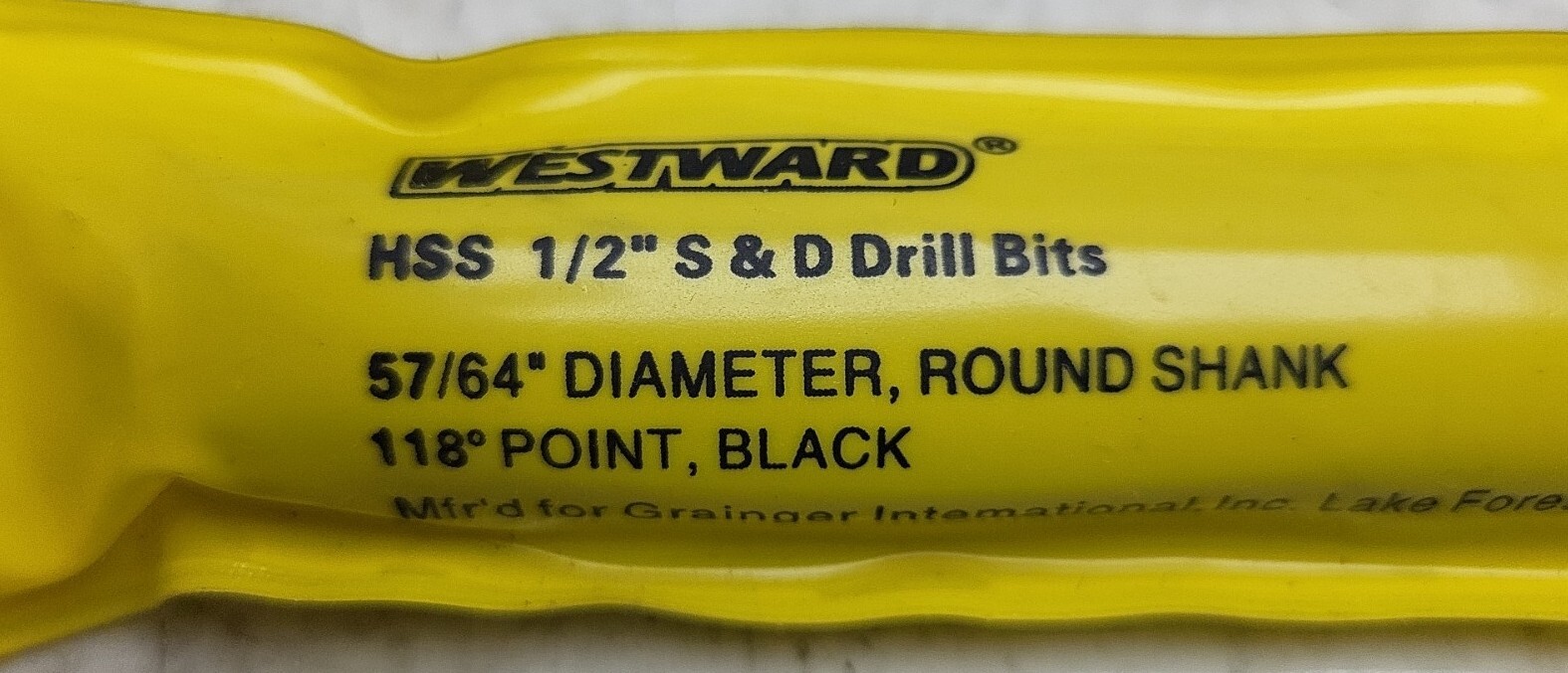 Westward 4UM83 57/64″ Reduced Shank Drill Bit High Speed Steel 2 Flute