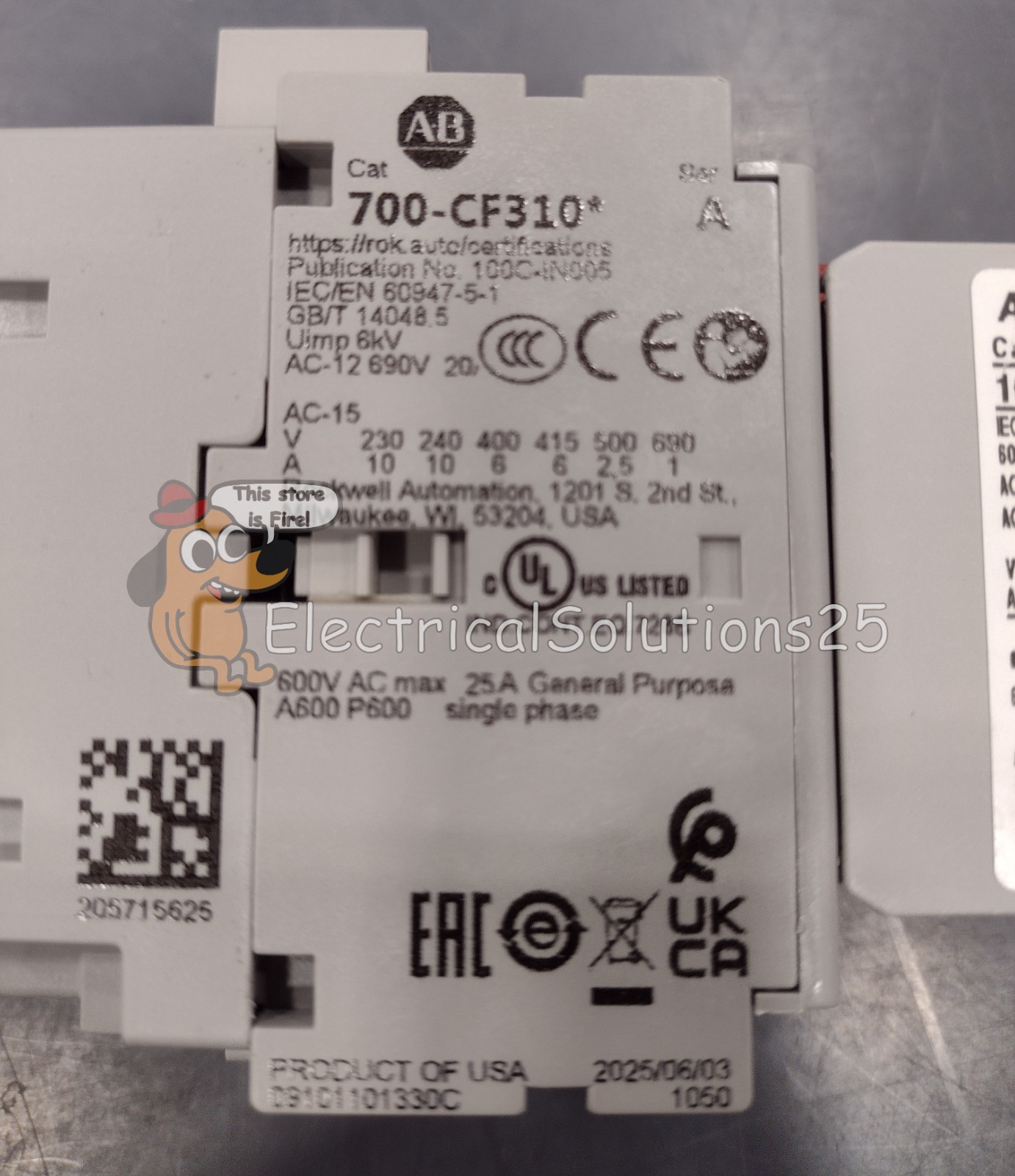 New Allen-Bradley 700S-CF620DC 8-Pole Safety Control Relay – Free Shipping