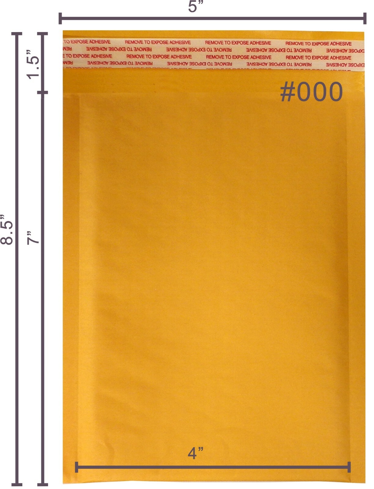Yens® 1000 #000 4×8 Kraft Bubble Padded Envelopes Mailers Inner 4 X 7