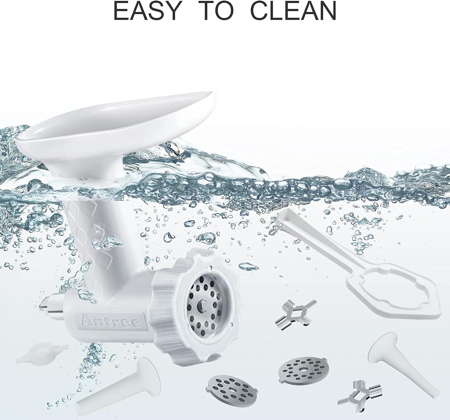 Food Meat Grinder Attachments for KitchenAid Stand 4 x 7 x 7 inches, White