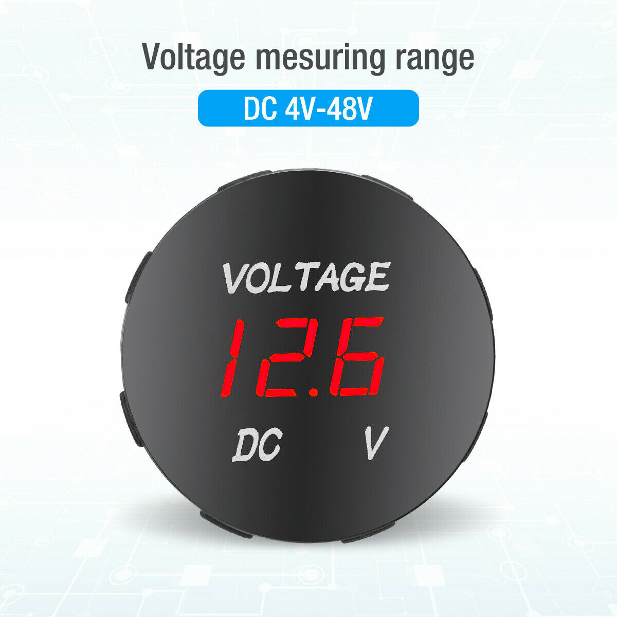 12V-24V Car Marine Motorcycle Red LED Digital Volt meter Voltage Battery Gauge