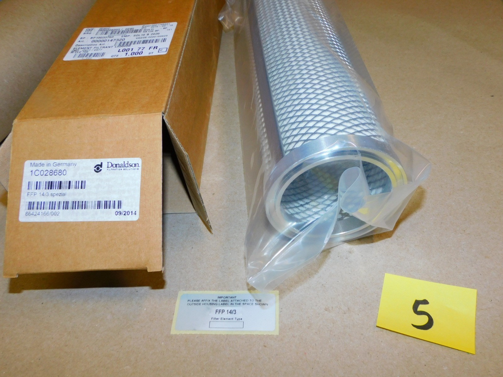 Donaldson 1C028680 Filter FFP 14/3 # 86424166/002 New in box LOT # 5