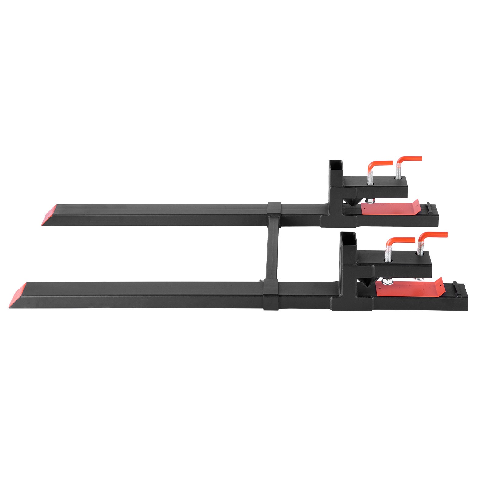 VEVOR 4000 lbs Clamp on Pallet Forks 60-Inch Tractor Forks with Stabilizer Bar
