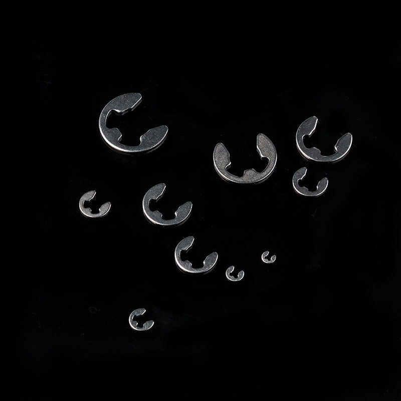 200PCS E Clips C Circlips Retaining Ring Assorted Stainless Steel Kit 1.5mm-10mm