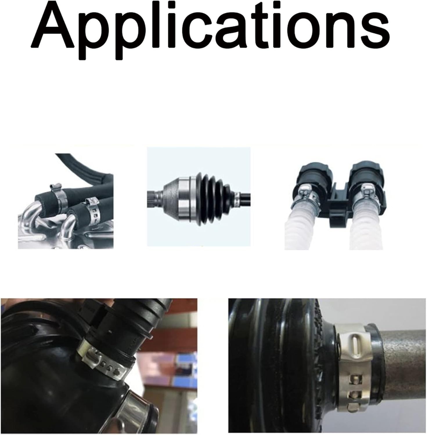 Single Ear Hose Clamps, Oetiker Clamps, 92Pcs(6.0mm-22.6mm) Crimp Pipe Clamps