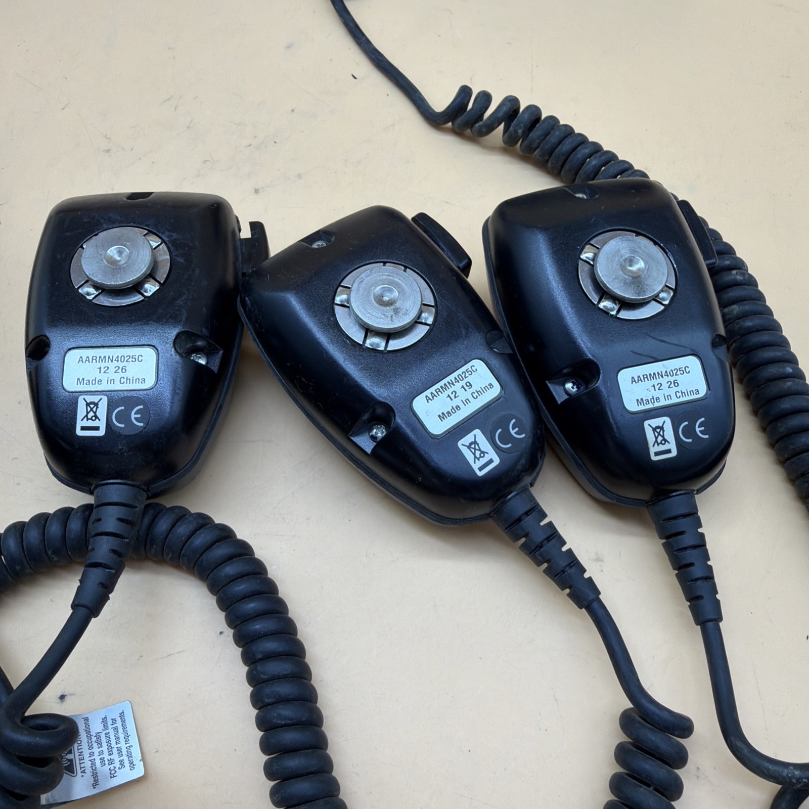 MOTOROLA PM1200 Control Head HKLN4331A & AARMN4025C Mic – Lot of 3