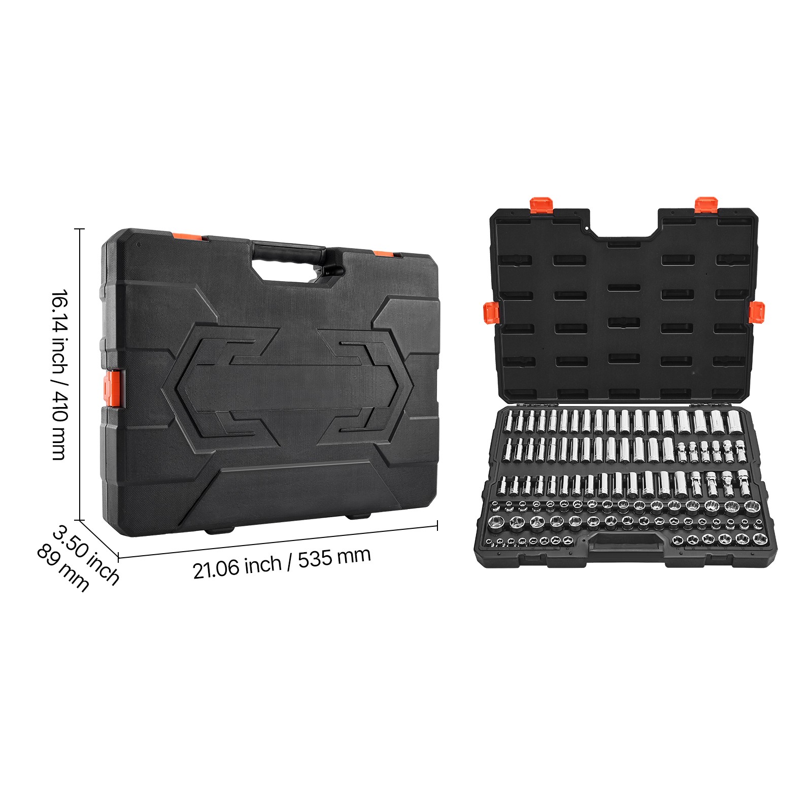Uimoso 104-Piece Socket Tool Set for 3/8-Inch Drive Automotive Repairs