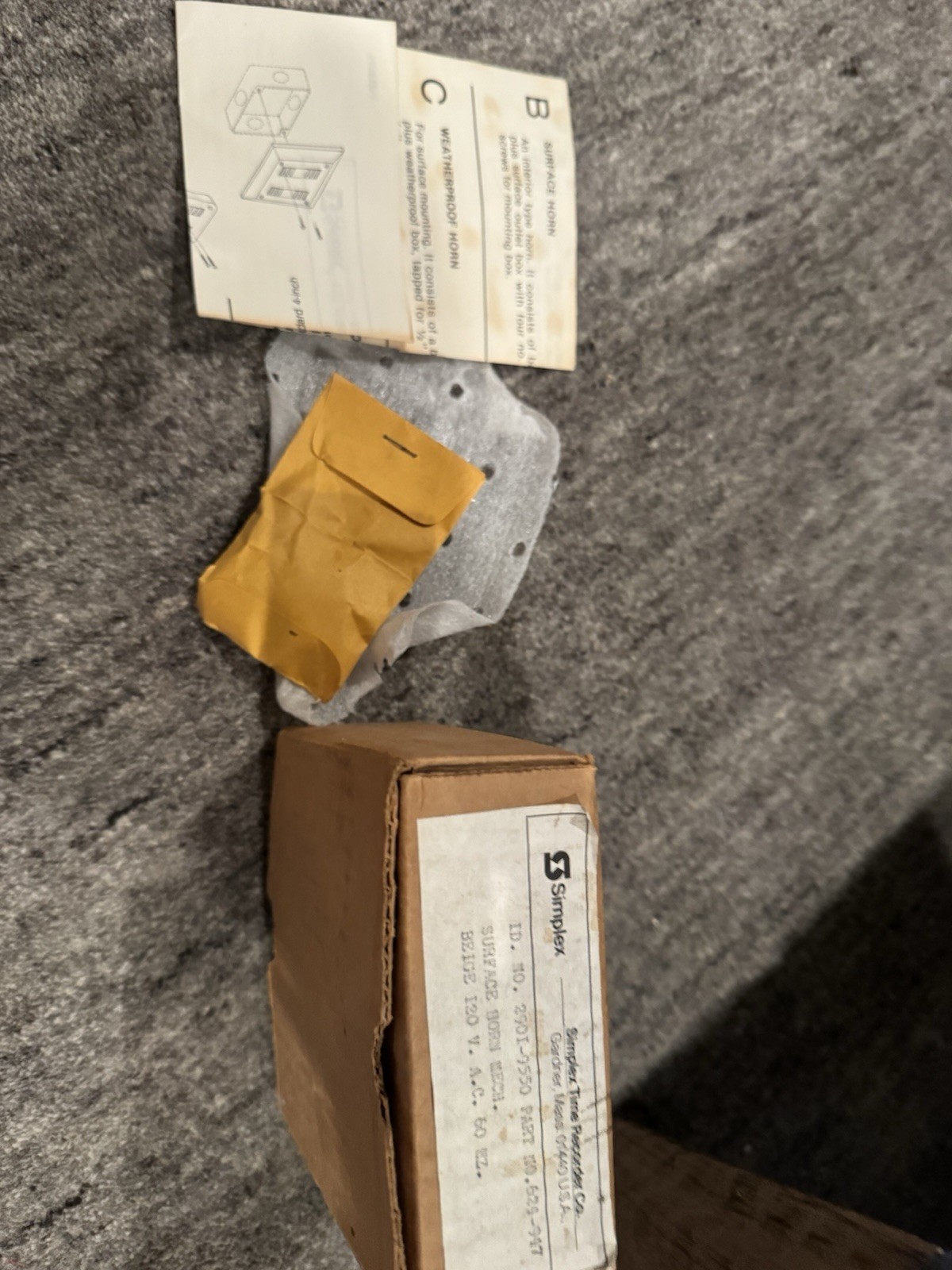 RARE Simplex 2901 9550 Fire alarm horn BRAND NEW with flush plate