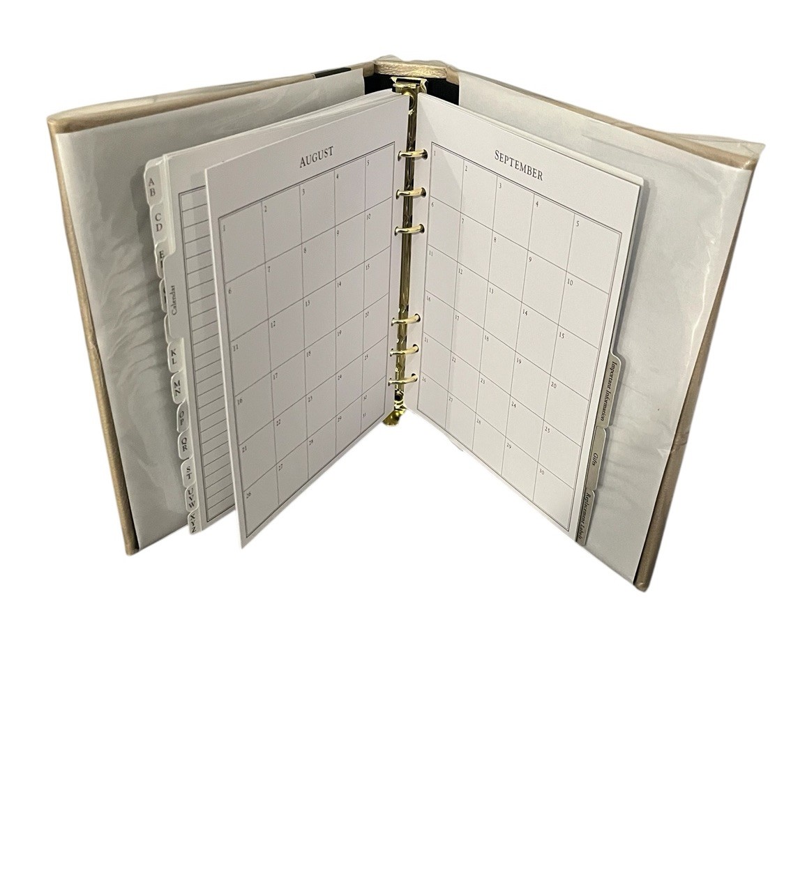 Hallmark Traditional Address Book Faux Leather Ringbound Divided Tabs Sections