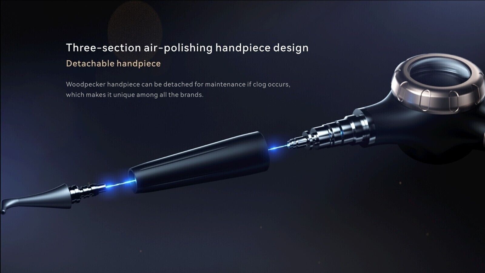 Woodpecker Air Flow Polisher AP-H Plus L Supragingival Subgingival Handpiece
