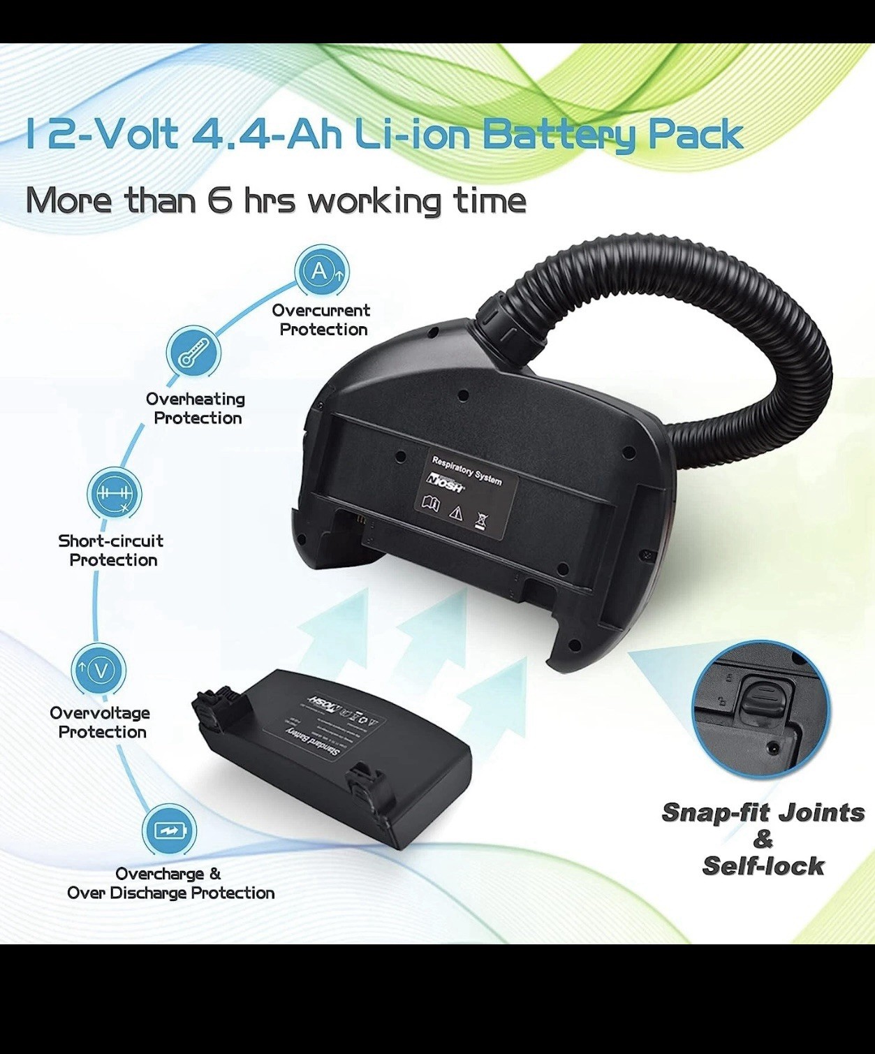 NEW SHINE Air Purifying Respirator, NIOSH Approved 3 Levels Airflow Control
