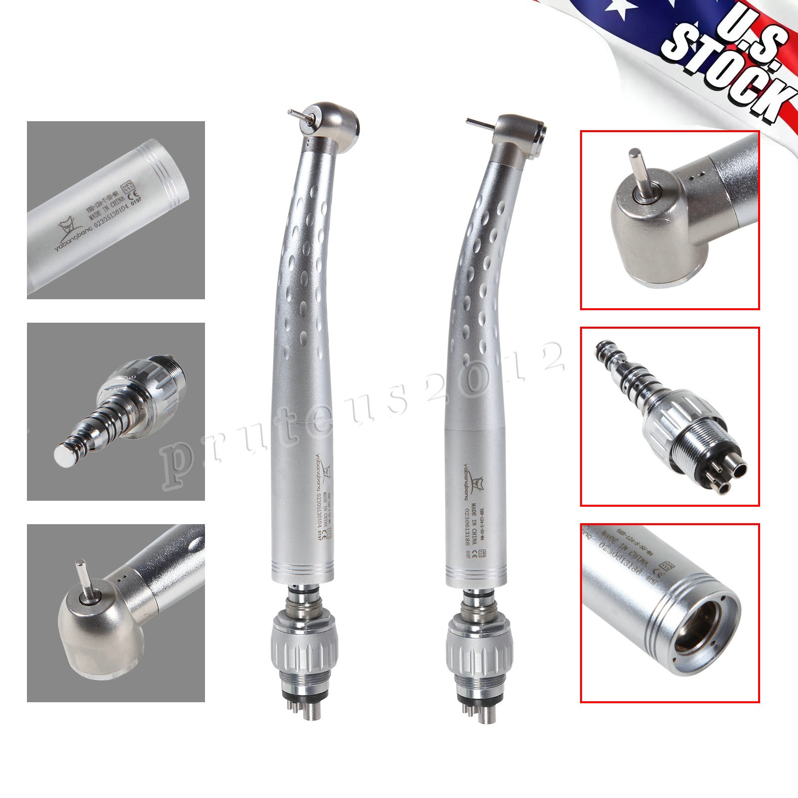 KAVO Style Dental High Speed Handpiece Turbine +4 Hole Quick Coupler 360° Swivel