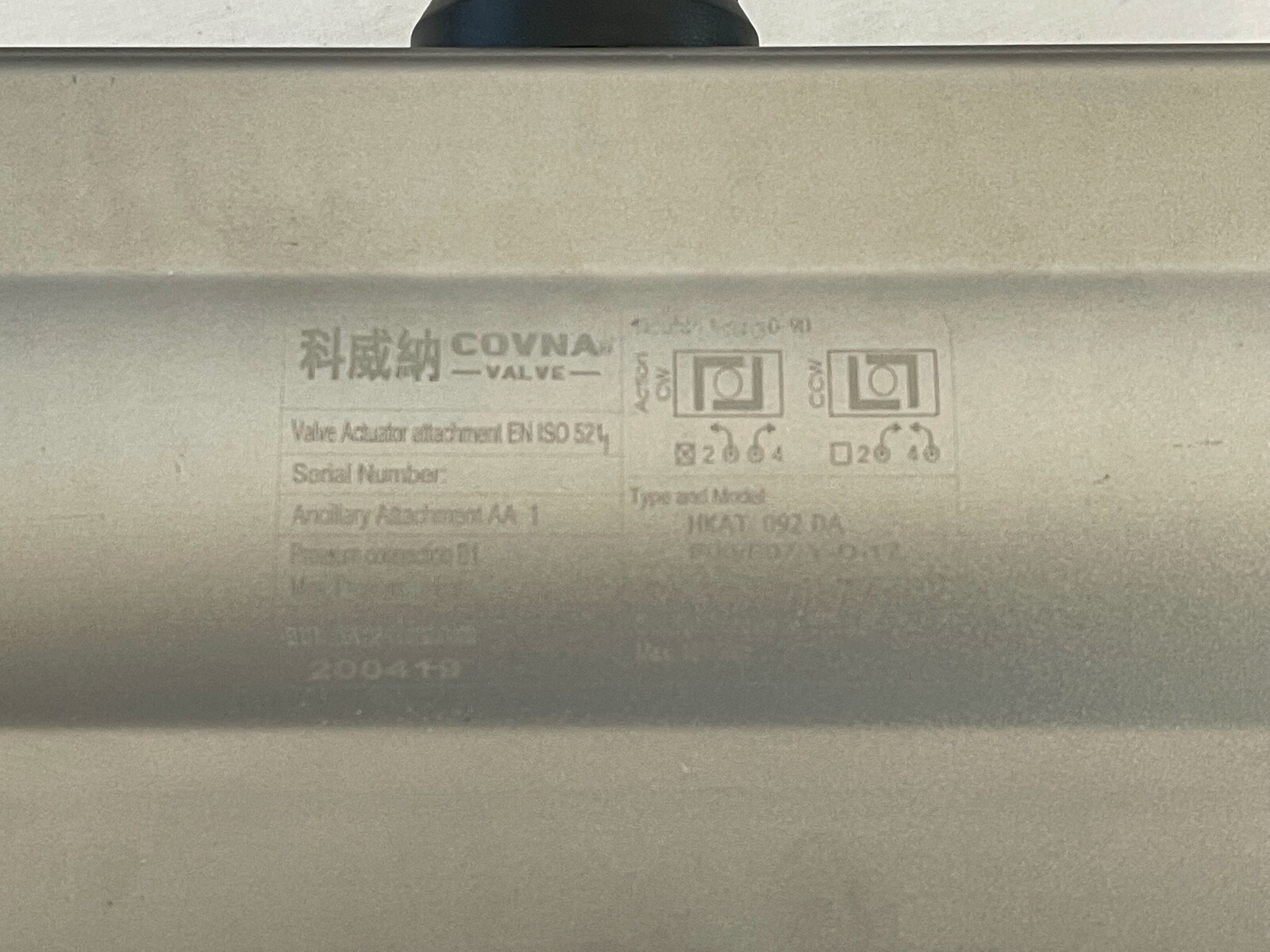COVNA 4» Sanitary Pneumatic Ball Valve Tri-Clamp Quick Ferrule SS304 2-Way