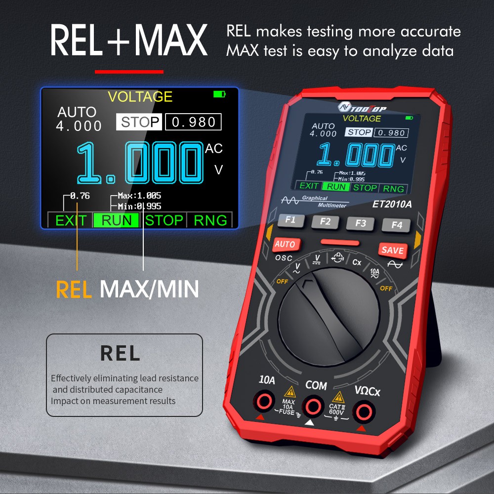2-In-1 Digital Oscilloscope Multimeter 2.5 Msps, 1 MHz Portable Multifunctional
