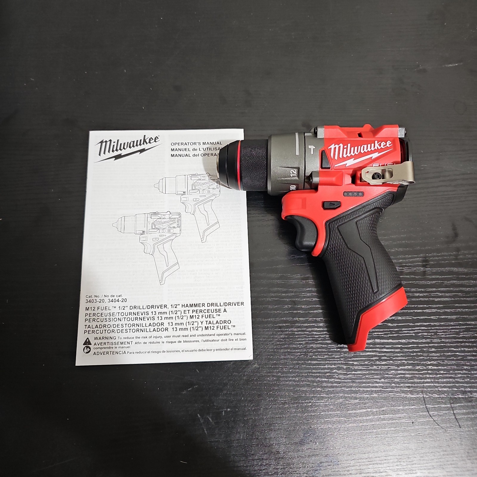 Milwaukee M12 Hammer Fuel Brushless Drill Driver Gen 3 3404-20 1/2″ Tool Only