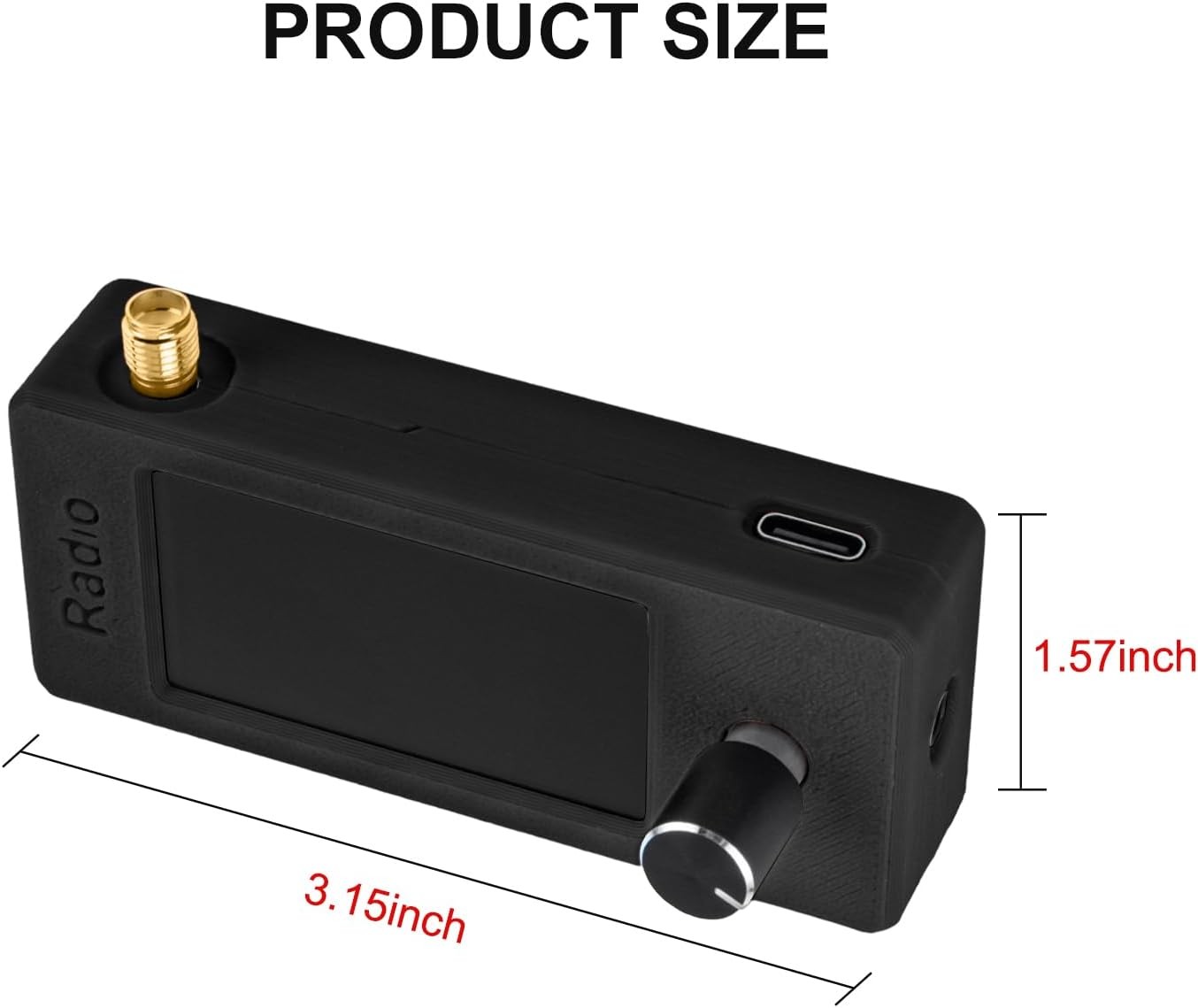 SI4732 Portable Radio 0.5-108MHz LSB USB AM FM Mini Pocket Radio 1.9′ Display US