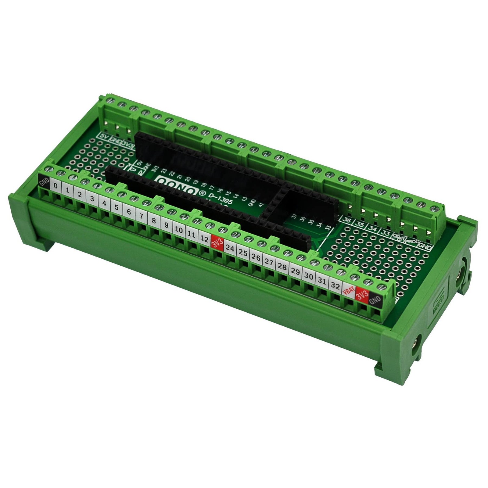 Terminal Block Breakout Board Module For Teensy 4.1, Din Rail Mount Ve