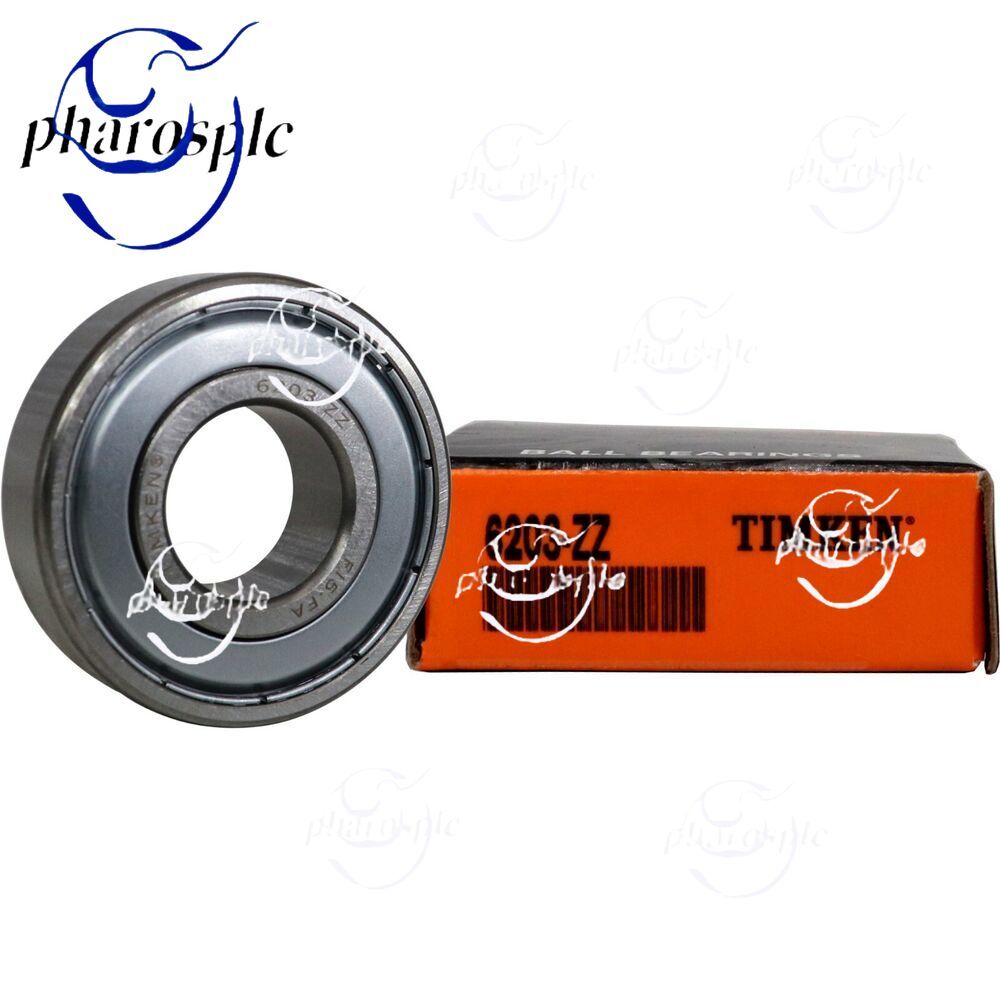 (2 PACK) USA TIMKEN 6203-2Z 17X40X12MM Double Metal Seal Ball Bearings