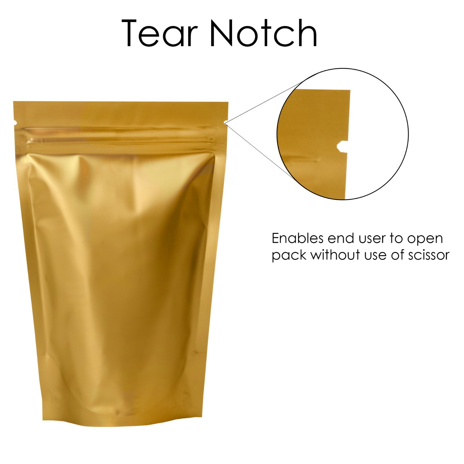 MATT FINISH FOIL ZIP LOCK RESEALABLE BAGS STAND UP POUCHES FOOD GRADE HEAT SEAL