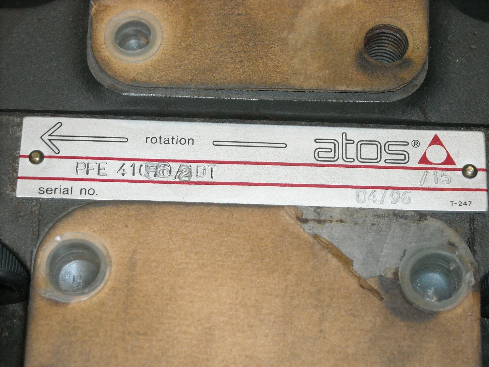 PFE-41056/2DT ATOS PFE Single Hydraulic Vane Pump, New Old Stock